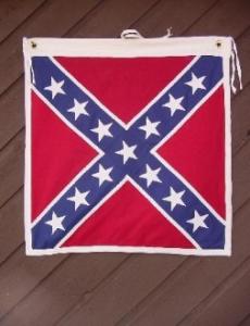 CONFEDERATE CAVALRY BATTLE FLAG 32X32" SEWN OUTDOOR