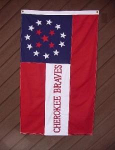 CONFEDERATE CHEROKEE BRAVES FLAG 3X5 SEWN OUTDOOR