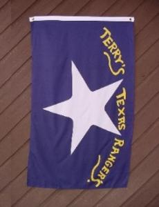 CONFEDERATE TERRY'S TEXAS RANGERS FLAG 3X5 SEWN