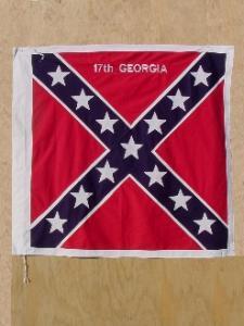 CONFEDERATE 17TH GEORGIA INFANTRY FLAG SEWN 51X51"