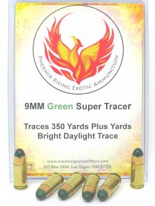 9mm Super Tracer Ammunition - Green