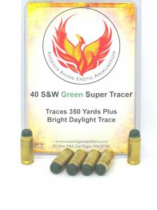 .40 S&W ACP Super Tracer Ammunition - Green