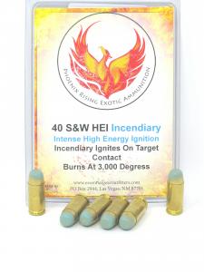 .40 S&W ACP HEI Incendiary Ammunition