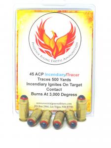 .45 ACP Incendiary/Tracer Ammunition