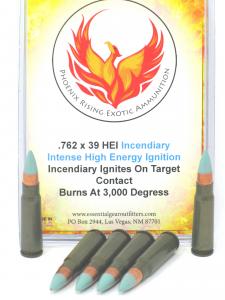 7.62 x39 Phoenix Rising HEI Incendiary Ammunition