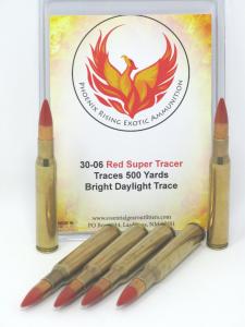 .30-06 Phoenix Rising Super Tracer Ammunition - Red