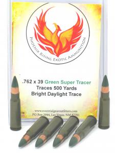 7.62 x 39 Phoenix Rising Super Tracer Ammunition - Green