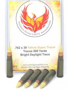 7.62 x 39 Phoenix Rising Super Tracer Ammunition - Yellow
