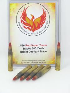 5.56 Phoenix Rising Super Tracer Ammunition - Red