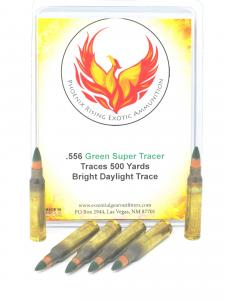 5.56 Phoenix Rising Super Tracer Ammunition - Green