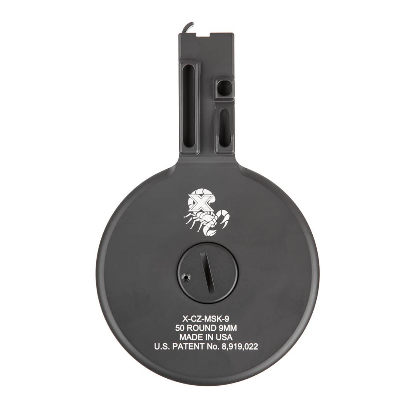 X-CZ-9 Skeletonized CZ Scorpion Drum Magazine - Black