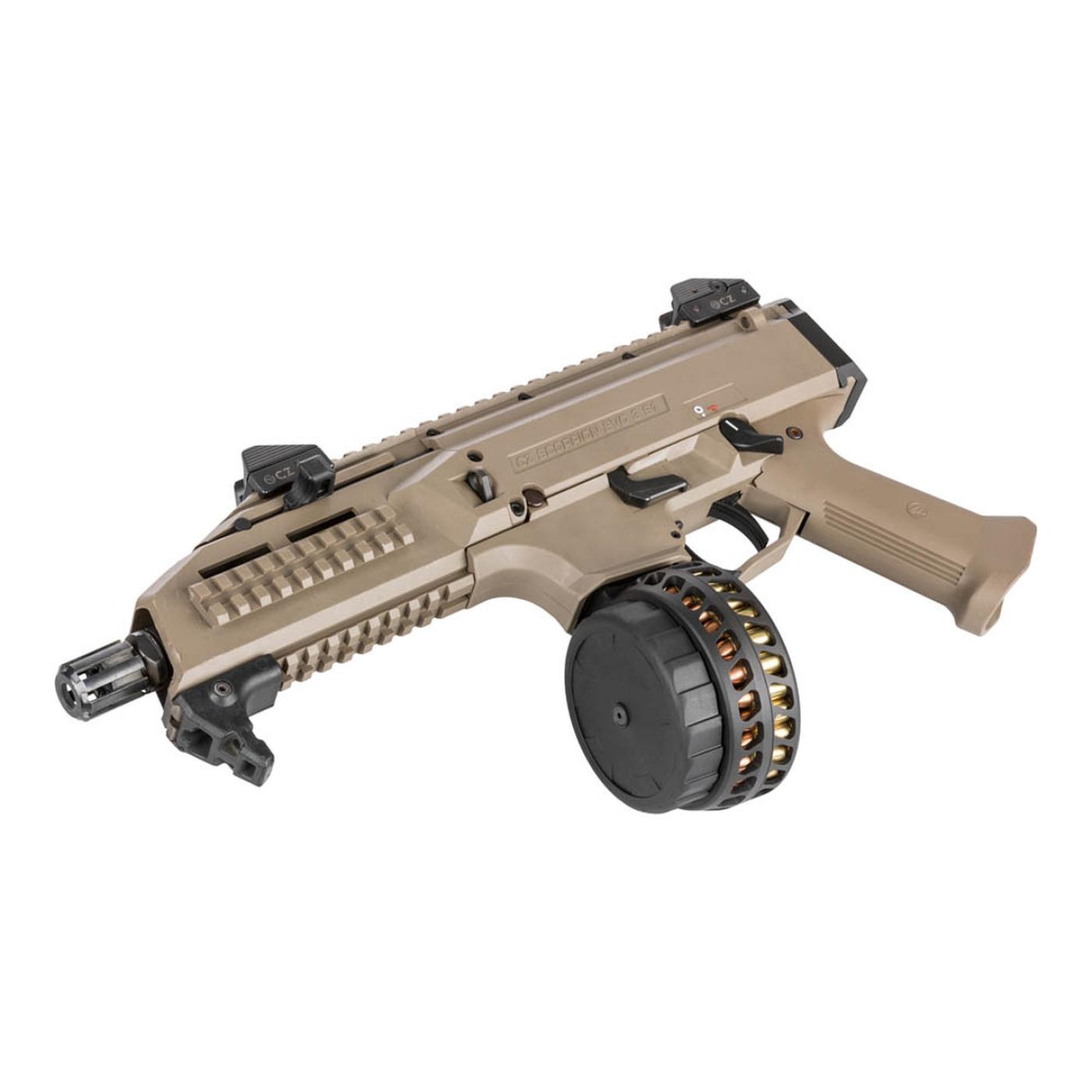 X-CZ-9 Skeletonized CZ Scorpion Drum Magazine - Black